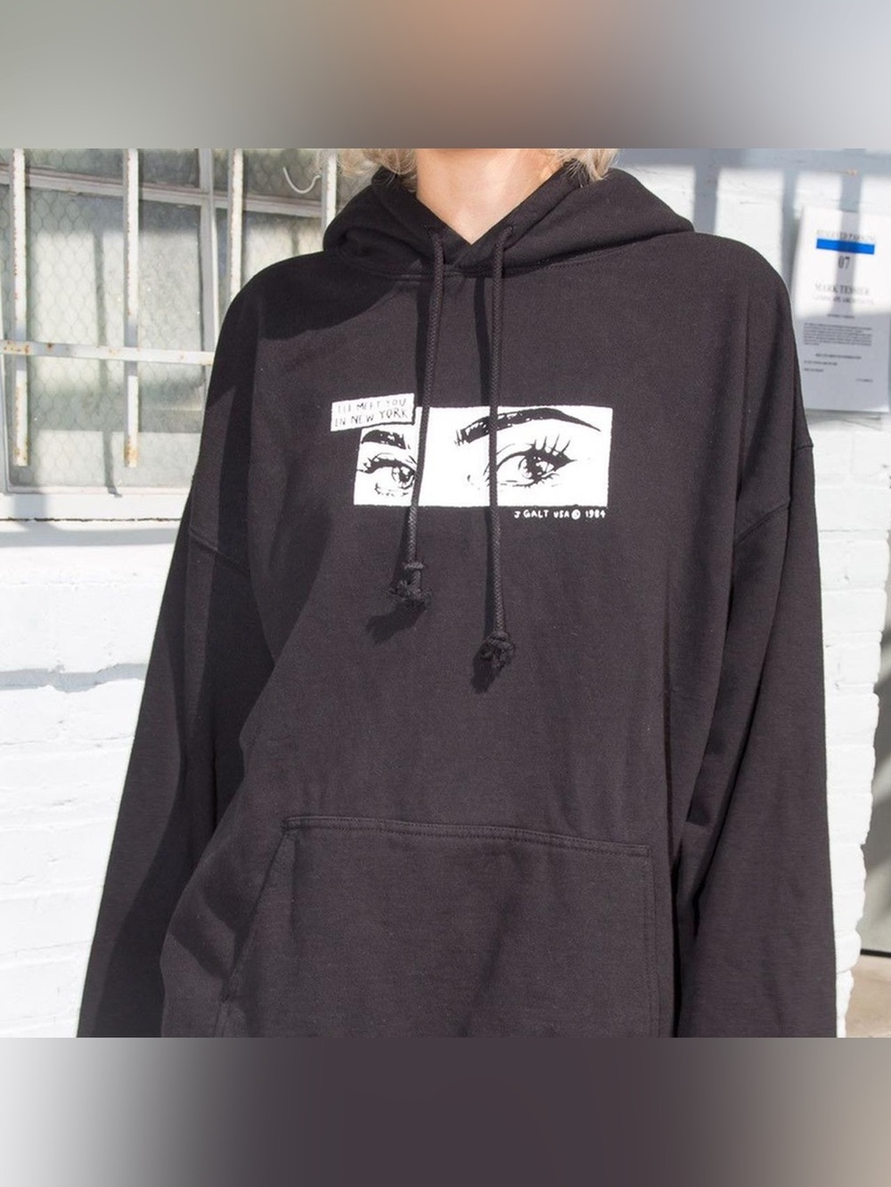 JOHN GALT BRANDY MELVILLE• I’ll meet you in New York hoodie black